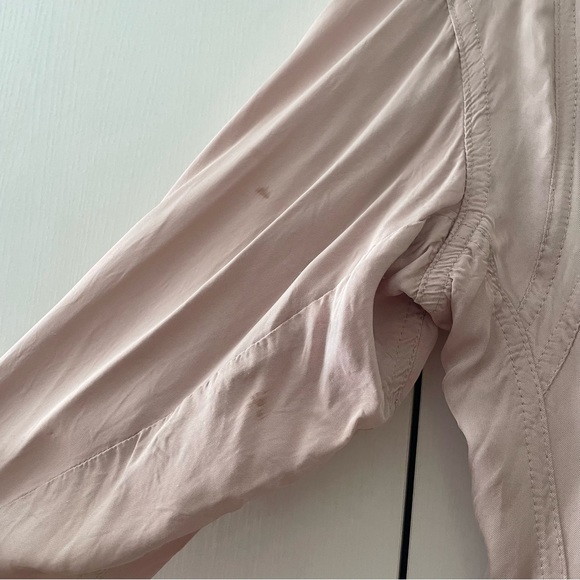 BLANK NYC Soft Blush Pink Lightweight Zip-Up Jacket with Stitch Detailing XS - Picture 3 of 6
